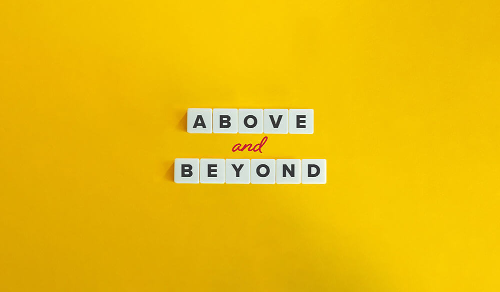 Above and Beyond Sign